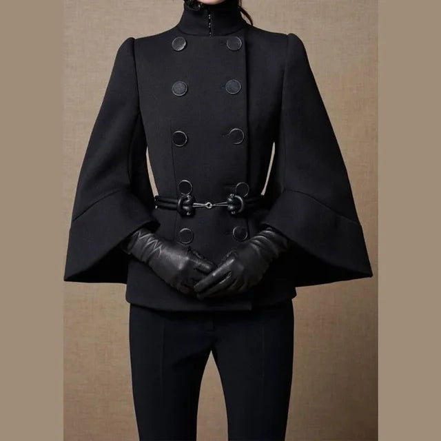 Winterjas dames van katoen en polyester met lange mouwen 1