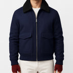 Winterjas heren bomber met teddykraag en ritssluiting 1