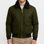 Winterjas heren bomber met teddykraag en ritssluiting 4