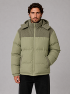 Winterjas heren corduroy puffer met capuchon 3