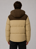 Winterjas heren corduroy puffer met capuchon 4
