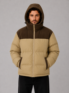 Winterjas heren corduroy puffer met capuchon 5