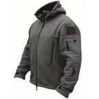 Winterjas heren fleece met capuchon en zakken 1
