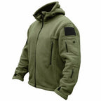 Winterjas heren fleece met capuchon en zakken 3