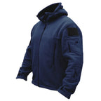 Winterjas heren fleece met capuchon en zakken 4