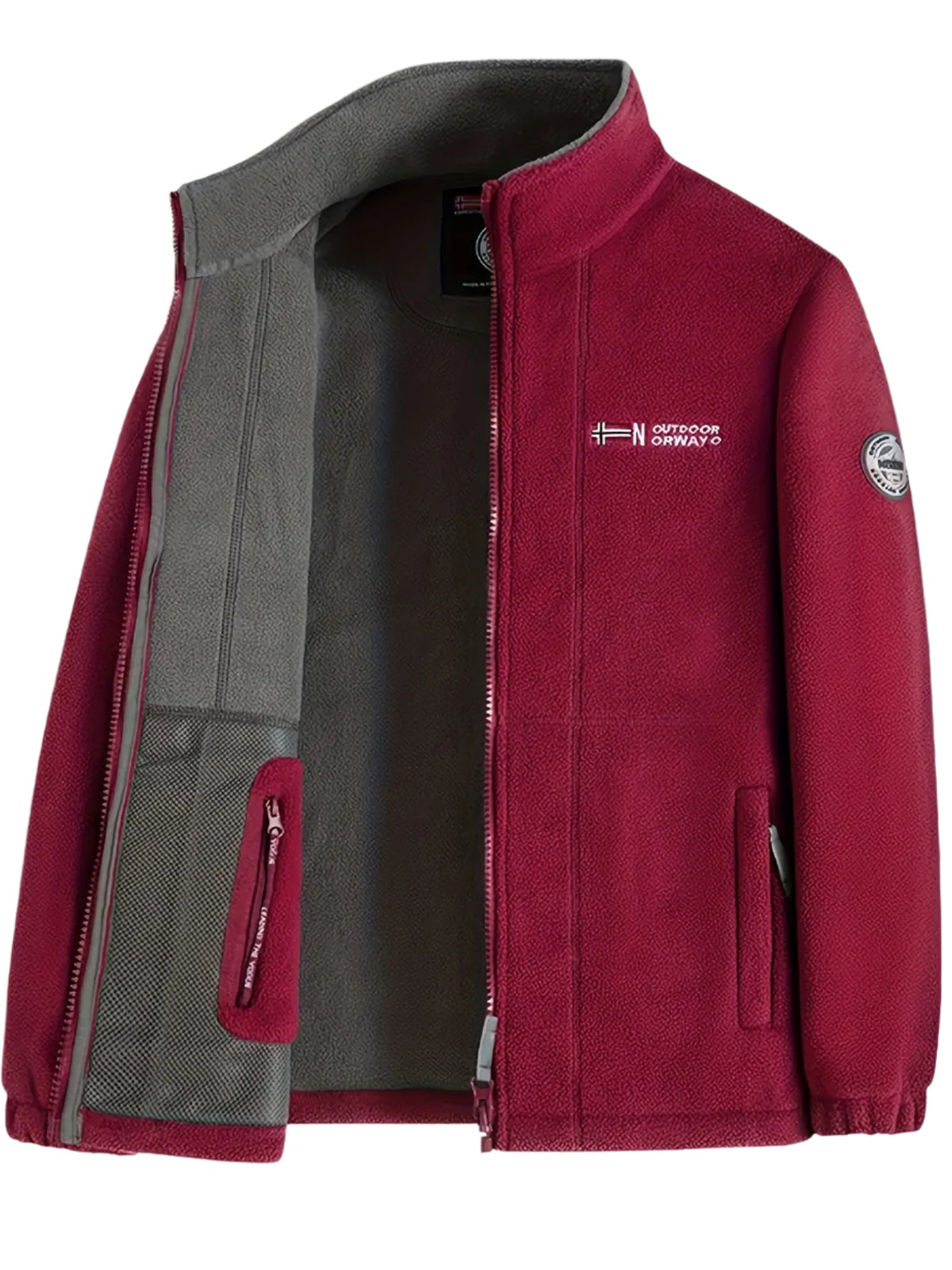 Winterjas heren fleece met opstaande kraag 11