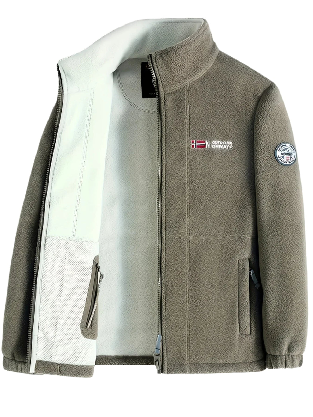 Winterjas heren fleece met opstaande kraag 3