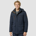 Winterjas heren gewatteerd met capuchon en fleecevoering 1