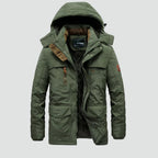 Winterjas heren gewatteerd met capuchon en fleecevoering 2