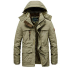 Winterjas heren gewatteerd met capuchon en fleecevoering 3