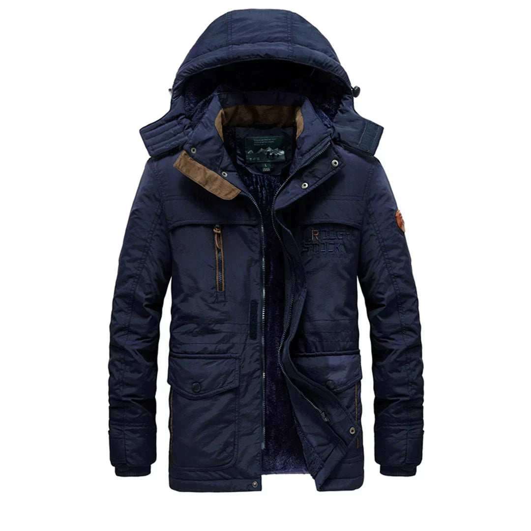 Winterjas heren gewatteerd met capuchon en fleecevoering 5