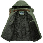 Winterjas heren gewatteerd met capuchon en fleecevoering 6