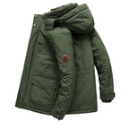 Winterjas heren gewatteerd met capuchon en fleecevoering 7