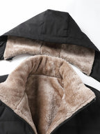 Winterjas heren gewatteerd met capuchon fleecevoering en ritssluiting 7