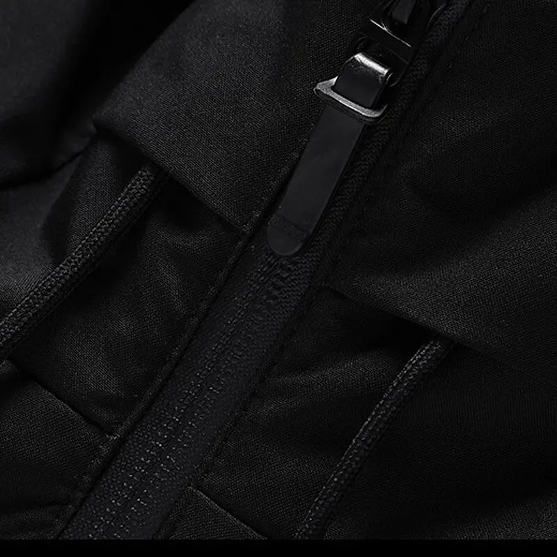 Winterjas heren gewatteerde puffer met capuchon en ritssluiting 5