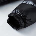 Winterjas heren glanzende gewatteerde puffer met capuchon 5