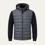 Winterjas heren hybride gewatteerde puffer met capuchon 2