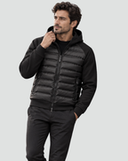 Winterjas heren hybride gewatteerde puffer met capuchon 5