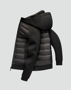 Winterjas heren hybride gewatteerde puffer met capuchon 7