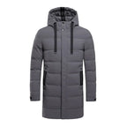 Winterjas heren lange parka gewatteerd met capuchon 10