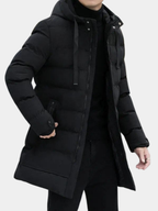 Winterjas heren lange parka gewatteerd met capuchon 4