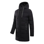 Winterjas heren lange parka gewatteerd met capuchon 7