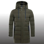 Winterjas heren lange parka gewatteerd met capuchon 9