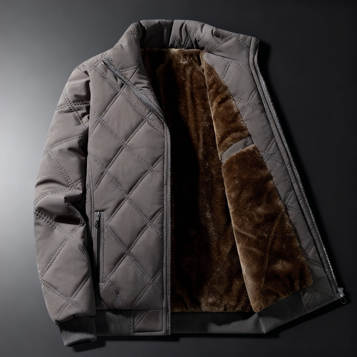 Winterjas heren met gewatteerd ontwerp en fleecevoering 6