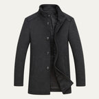 Winterjas heren met opstaande kraag en knoopsluiting 3