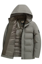Winterjas heren parka gewatteerd met capuchon en ritssluiting 14