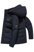 Winterjas heren parka gewatteerd met capuchon en ritssluiting 17