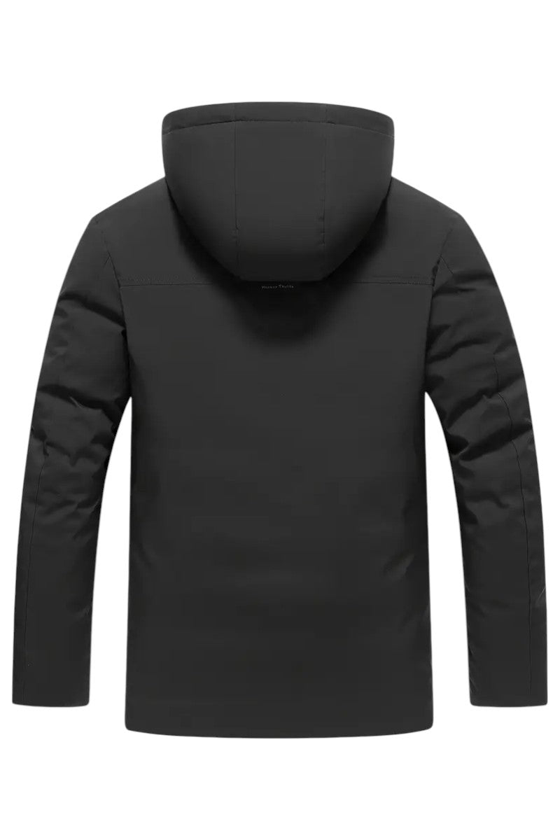Winterjas heren parka gewatteerd met capuchon en ritssluiting 18