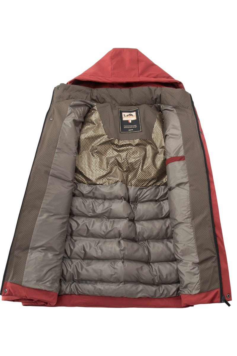 Winterjas heren parka gewatteerd met capuchon en ritssluiting 21
