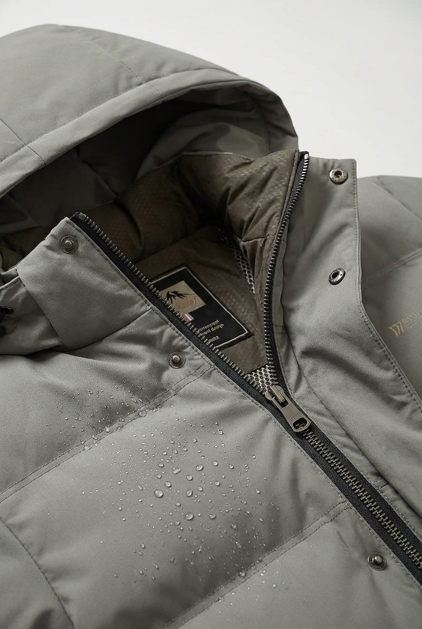 Winterjas heren parka gewatteerd met capuchon en ritssluiting 7