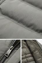 Winterjas heren parka gewatteerd met capuchon en ritssluiting 8