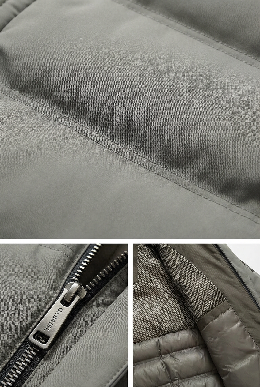 Winterjas heren parka gewatteerd met capuchon en ritssluiting 8