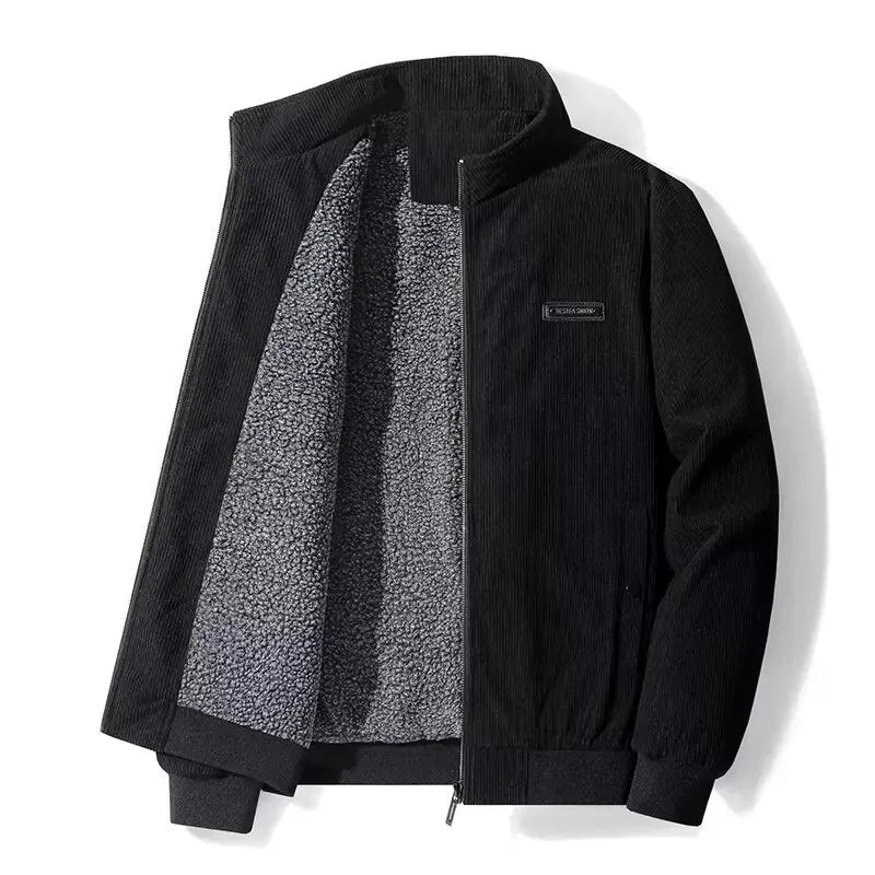 Winterjas heren van corduroy met fleecevoering 1