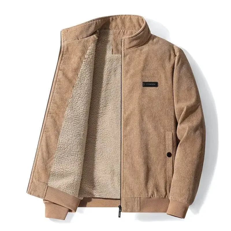 Winterjas heren van corduroy met fleecevoering 4