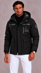 Winterjas heren waterafstotend met capuchon en winddichte afwerking 3