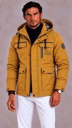 Winterjas heren waterafstotend met capuchon en winddichte afwerking 7