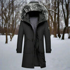 Winterjas heren waterafstotende parka met bontkraag en capuchon 4