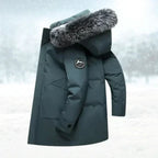 Winterjas heren waterafstotende parka met bontkraag en capuchon 5