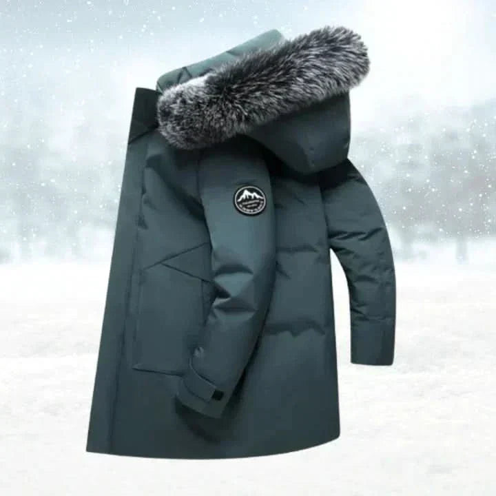 Winterjas heren waterafstotende parka met bontkraag en capuchon 5