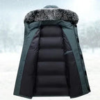 Winterjas heren waterafstotende parka met bontkraag en capuchon 6