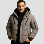 Winterjas heren waterafstotende puffer met capuchon 2