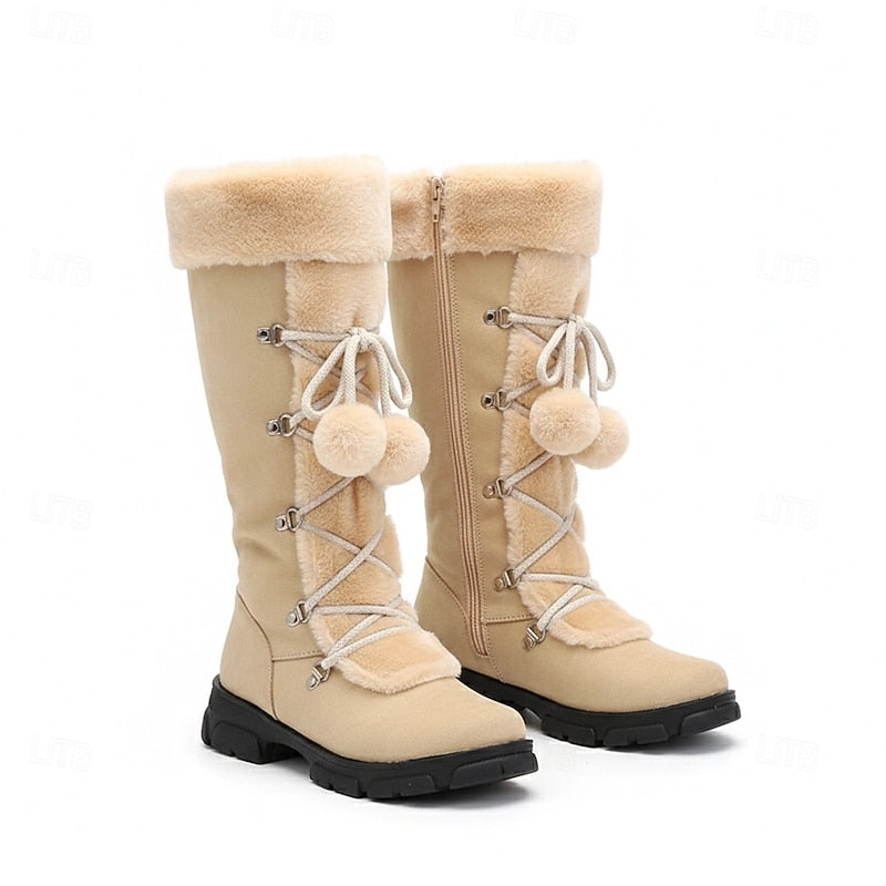 Winterlaarzen dames halfhoog met veters en warme voering 3