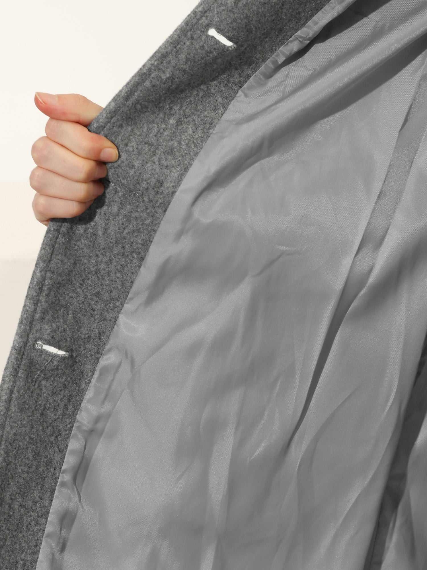 Wollen trenchcoat dames met enkele rij knopen en getailleerde pasvorm 14