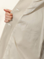 Wollen trenchcoat dames met enkele rij knopen en getailleerde pasvorm 19
