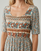 Anaïs - Bohemian midi zomerjurk met print dames
