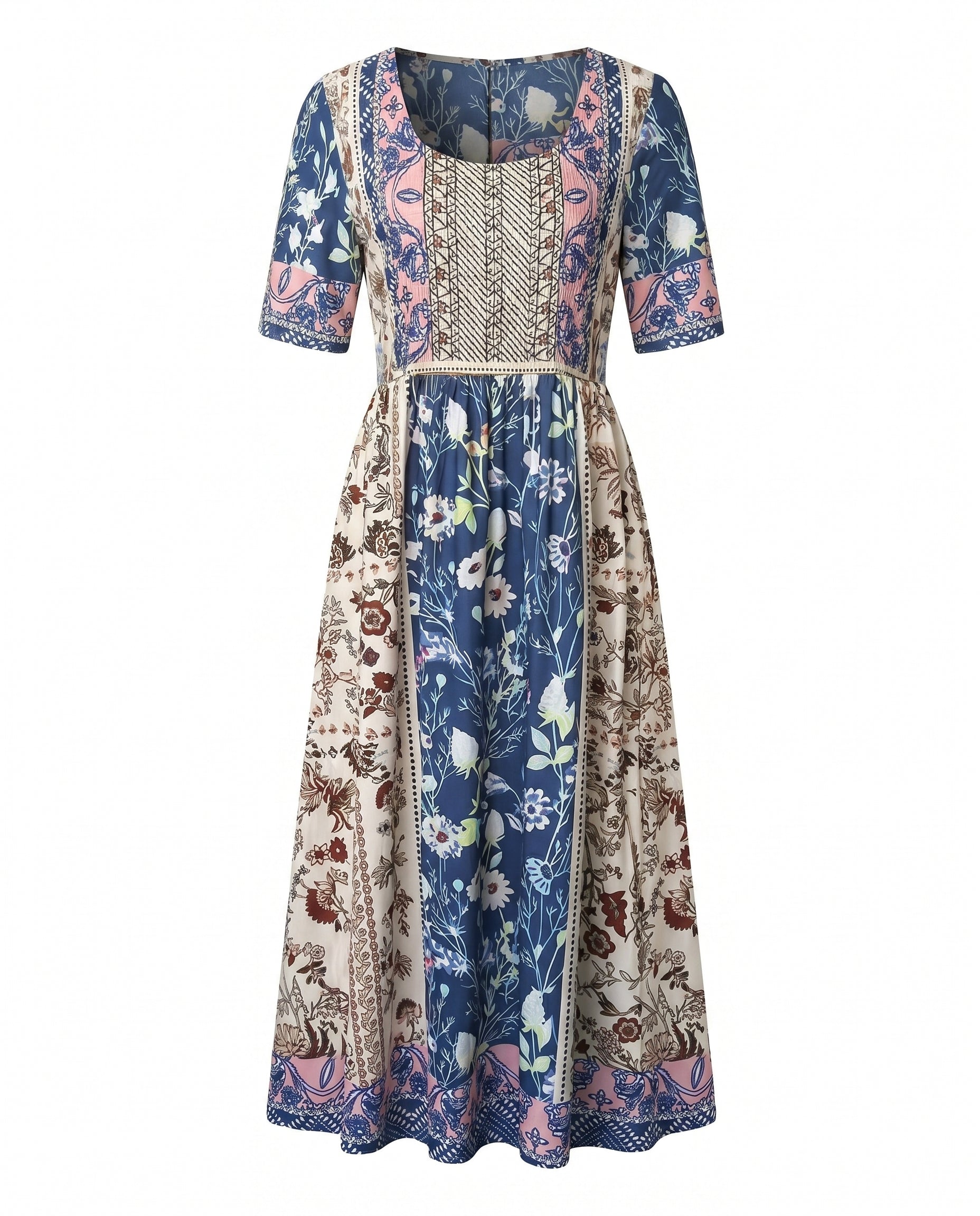 Anaïs - Bohemian midi zomerjurk met print dames